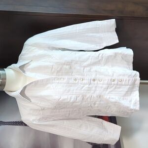 White Button-Up Women's Blouse